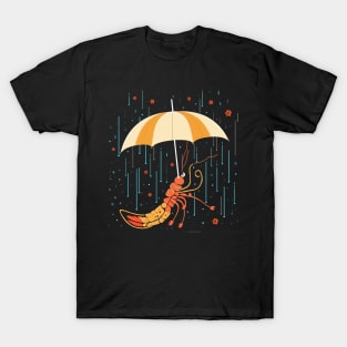 Prawn Rainy Day With Umbrella T-Shirt